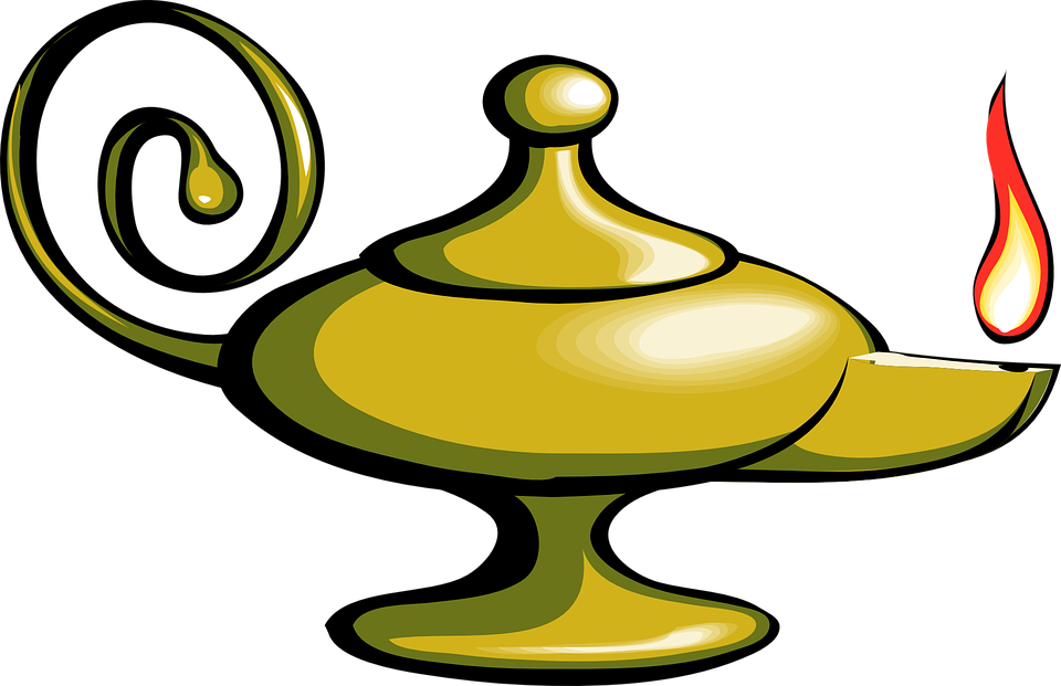 Aladin reibt an der Lampe - schicken Sie uns eine Mail! (c) pixabay.com